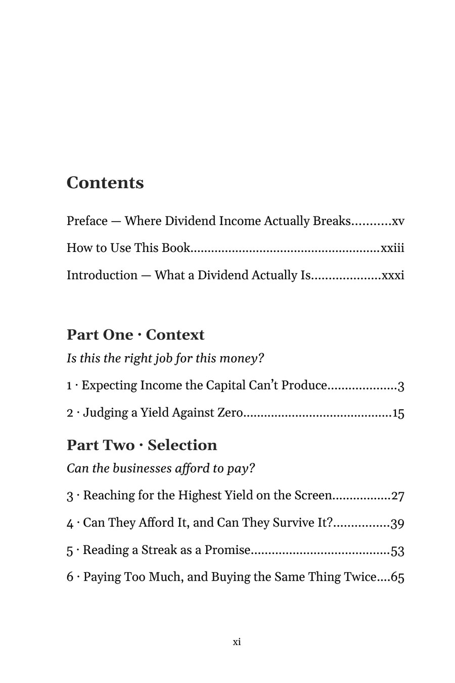 The contents