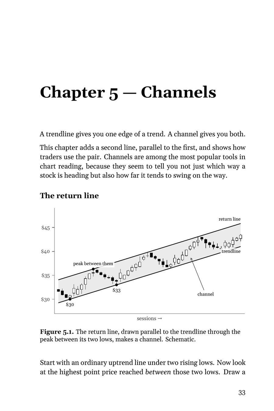 Figure 5.1: the return line and the channel